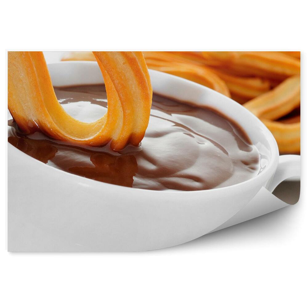 Fototapet Cana cu ciocolata churros gustare dulce produse de patiserie