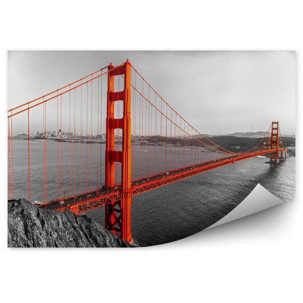 Fototapet vintage Golden Gate în San Francisco, California