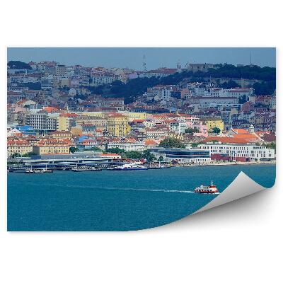 Decor fototapet Clădiri Deal Ocean Navă Lisabona