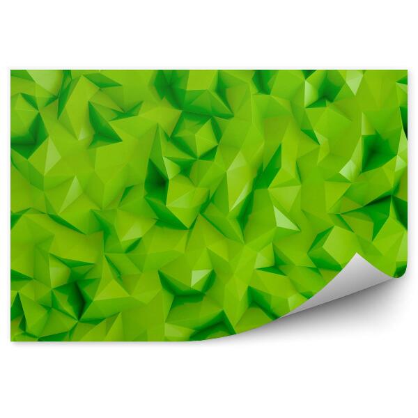 Decor fototapet Fundal Triunghi Abstract Geometric 3D Verde Lime Poligonal