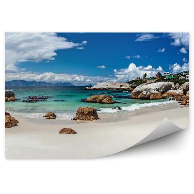 Fototapet pentru perete Munții Stânci Oraș Plajă Ocean Cer Nori