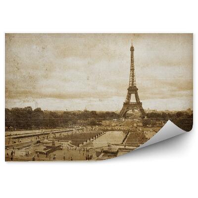Fototapet perete Carte poștală veche a Parisului vedere sepia a orașului