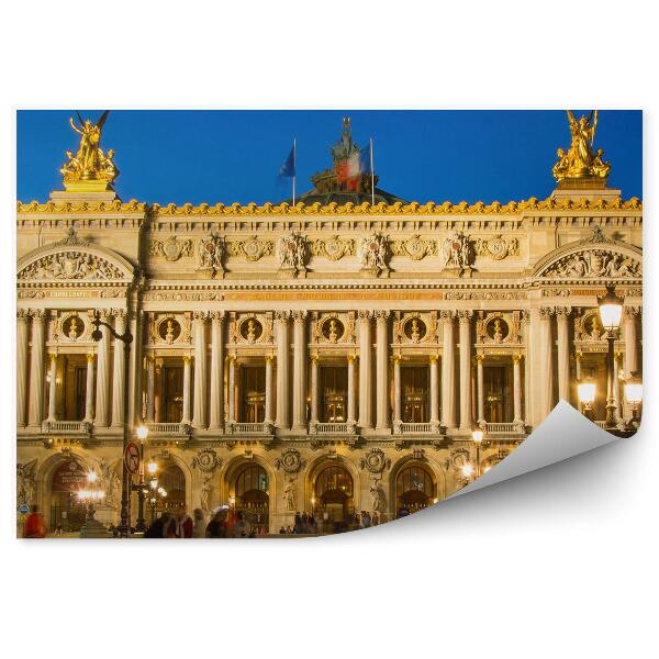 Fototapet vintage Opera Garnier Paris Luminează Oamenii Din Drumul Cerului