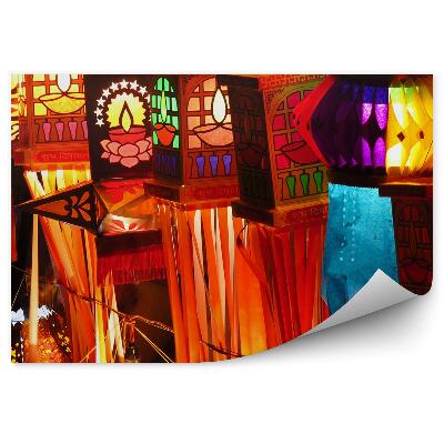 Decor fototapet Lanterne indiene felinare decorate cu lumini de noapte