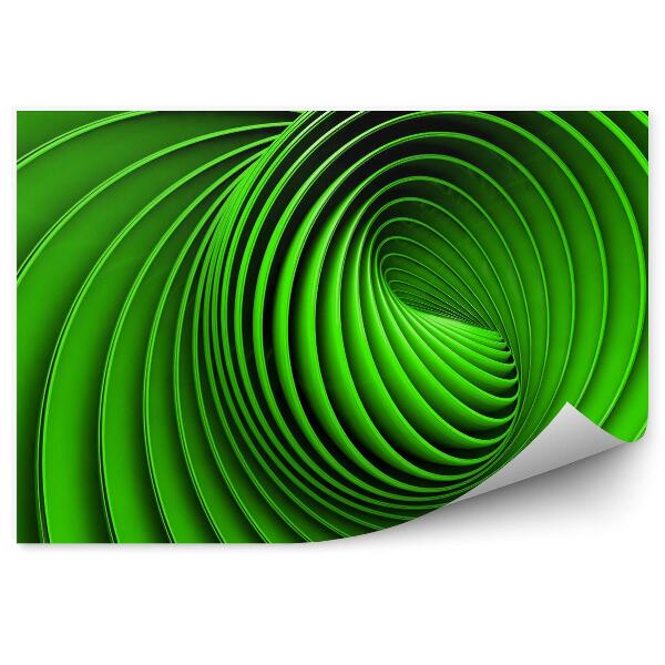 Fototapet perete Spirală Verde 3D