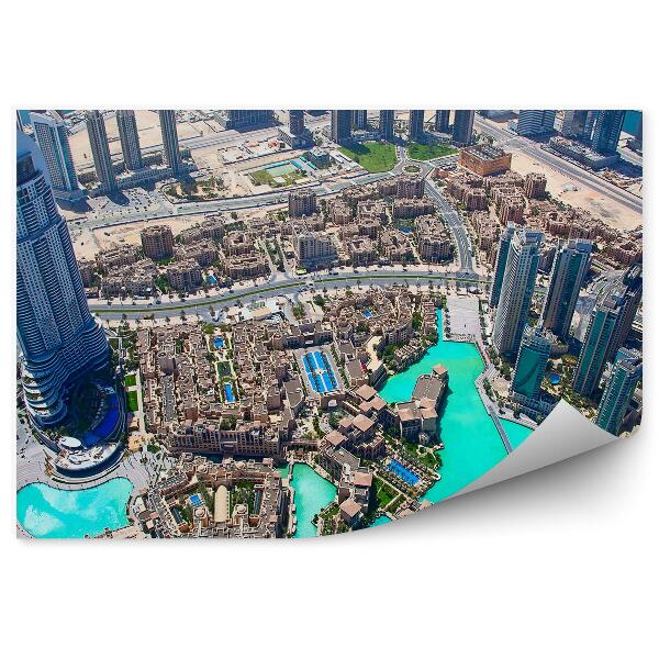 Fototapet vintage Vedere Aeriană Zgârie-Nori Ocean Dubai