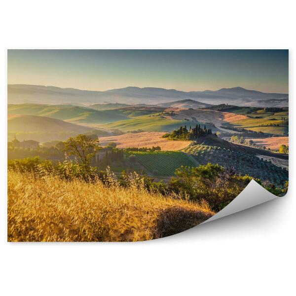 Decor fototapet Peisaj Toscan Panoramă Răsărit Val D'Orcia Italia