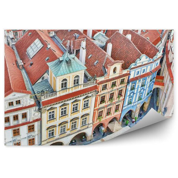 Fototapet vintage Panoramă A Orașului Vechi Al Locuitorilor Din Praga
