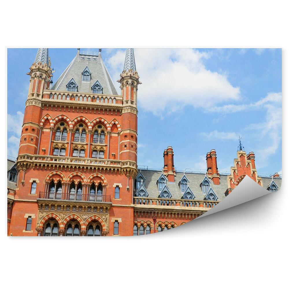 Fototapet Gara St Pancras London Cerul Înnoriți Copacii