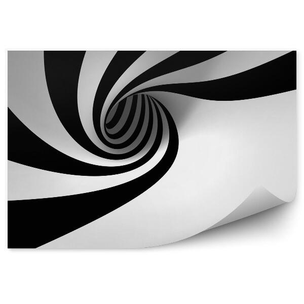 Decor fototapet Spirală 3D Alb-Negru