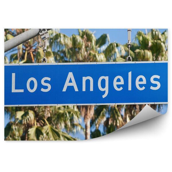 Fototapet vintage Semnul Rutier Los Angeles Palmieri Cer
