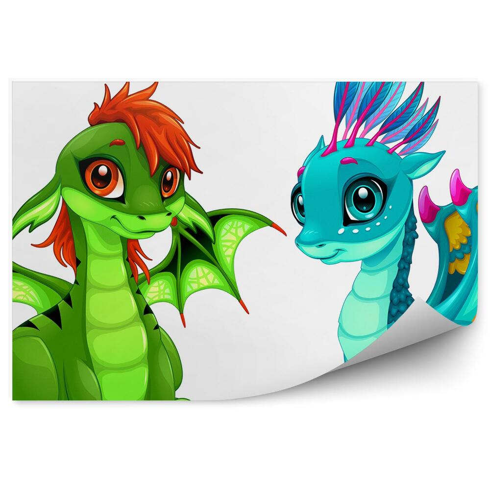 Fototapet vintage Două suzete colorate