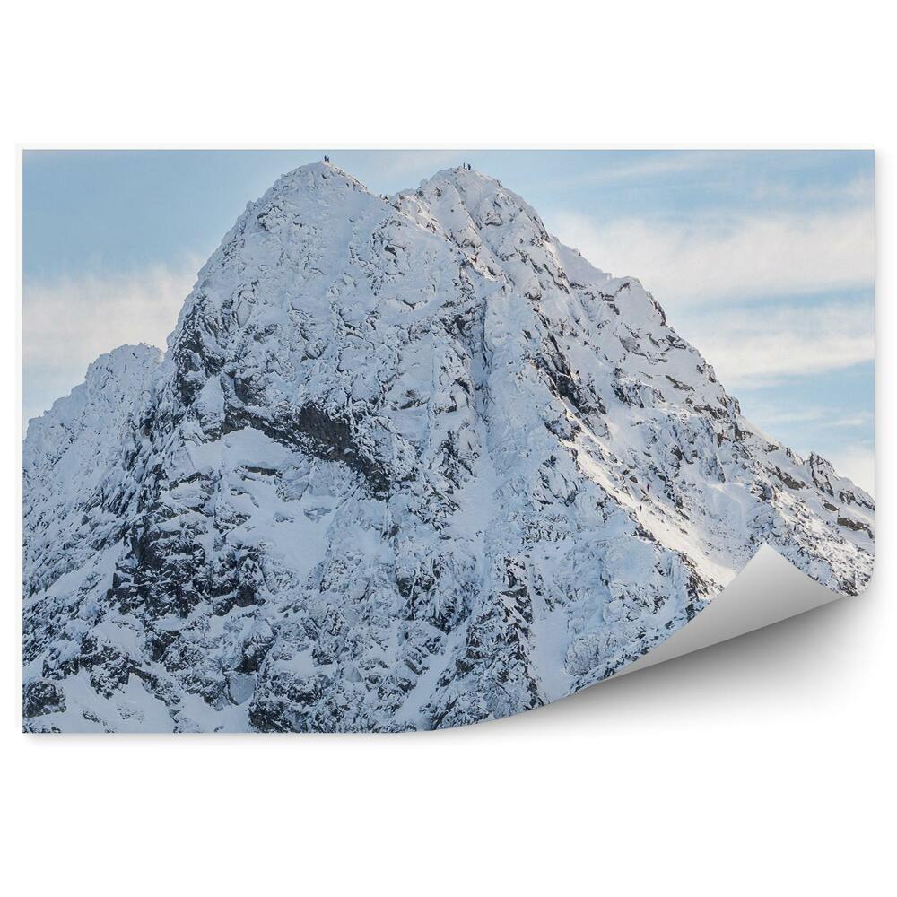 Fototapet perete Świnica Munții Tatry Zăpadă Cer Nori