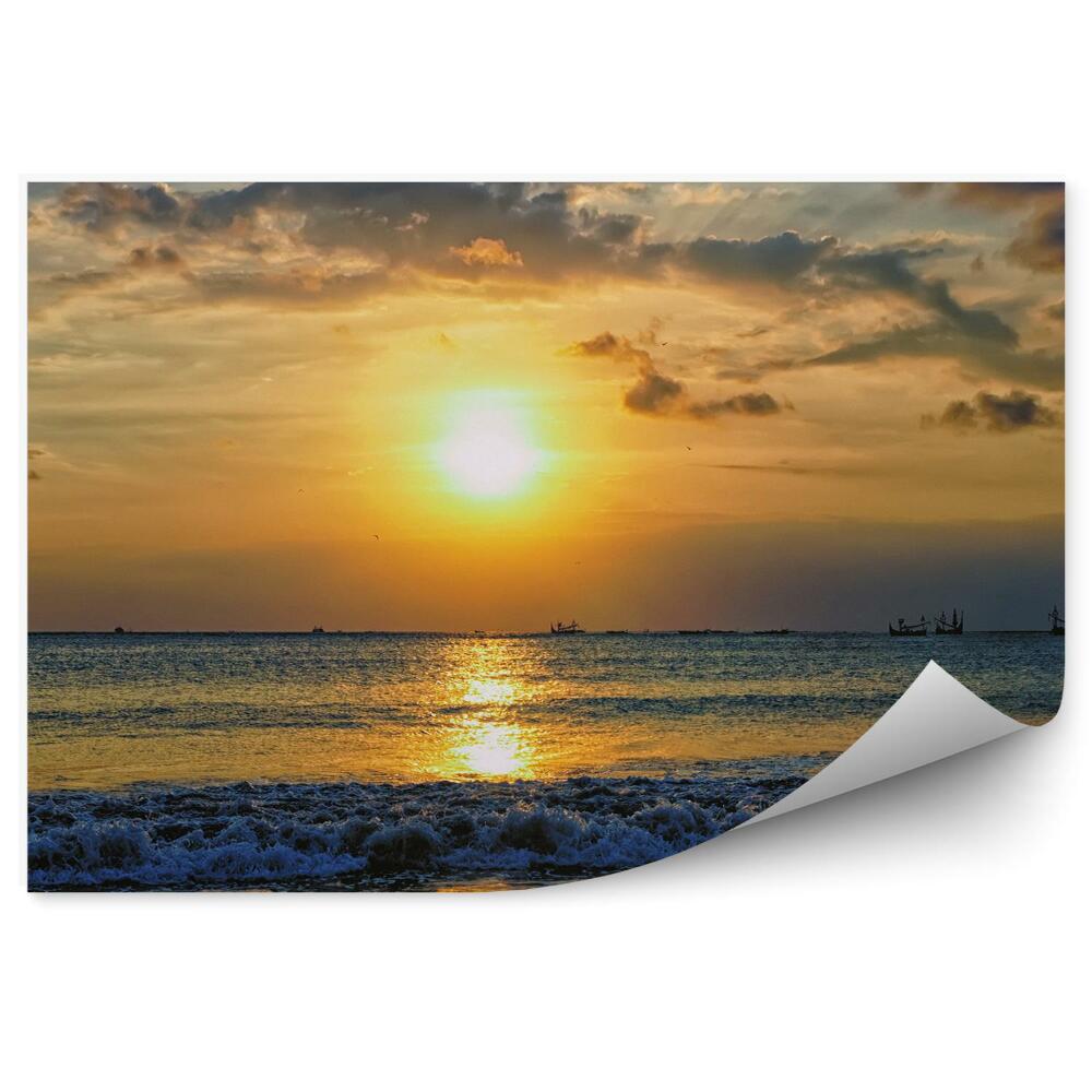 Fototapet perete Orizont Bărci Apus De Soare Cer Nori Ocean Mare Bali