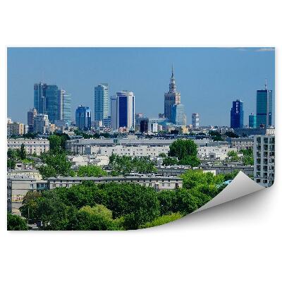 Fototapet perete Palatul Culturii Și Științei, Zgârie-Nori, Copaci, Varșovia, Cer