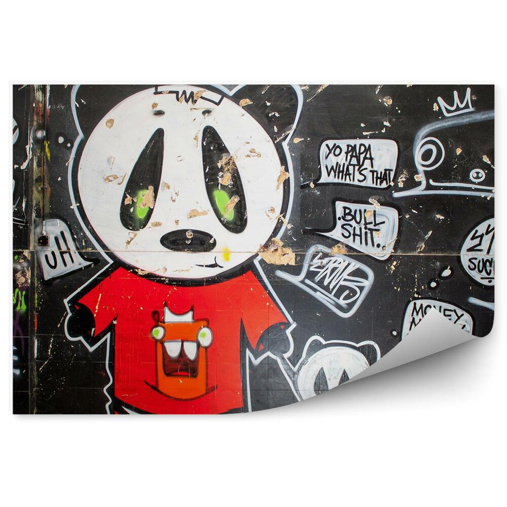 Fototapet perete Inscripții Panda Graffiti