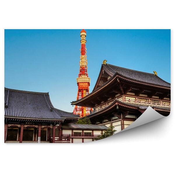 Fototapet perete Tokyo Tower Temple Japonia Arhitectura