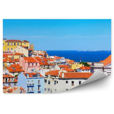 Fototapet pentru perete Orașul Vechi Lisabona Apus De Soare Ocean