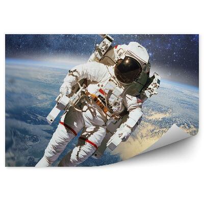 Fototapet perete Astronaut Spațiu Exterior Planetă Pământ Cer Stele