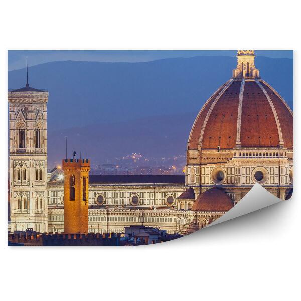 Fototapet pentru perete Catedrala Santa Maria Del Fiore Clădiri Piața Michelangelo Florența Noapte