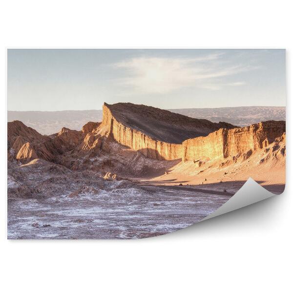 Fototapet perete Valle De La Luna Desert Atacama Chile Stânci Cer Nori