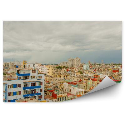 Decor fototapet Cer înnorat cerul orașului clădiri