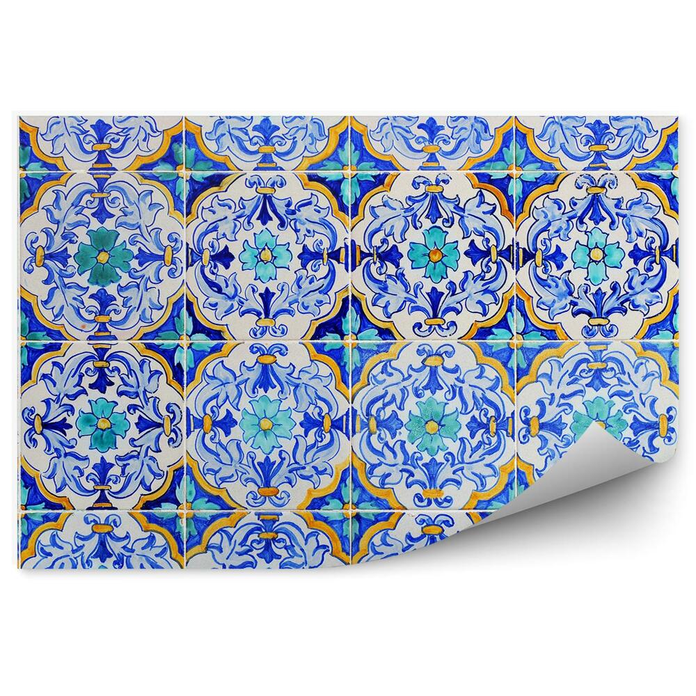 Fototapet vintage Mozaic Decorativ Albastru