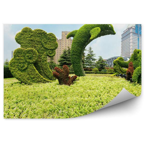 Decor fototapet Sculpturi Cu Plante Greenland Park City