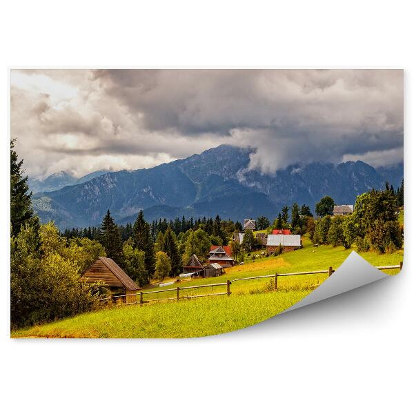 Decor fototapet Cabane De Munte Munții Tatra Munți Înalți Gard Nori