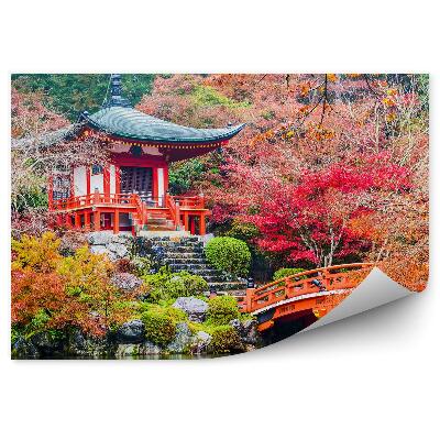Fototapet perete Templul Daigoji japonia toamna vegetație natura râu