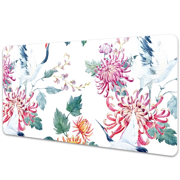 Mapa birou Stârci și flori colorate