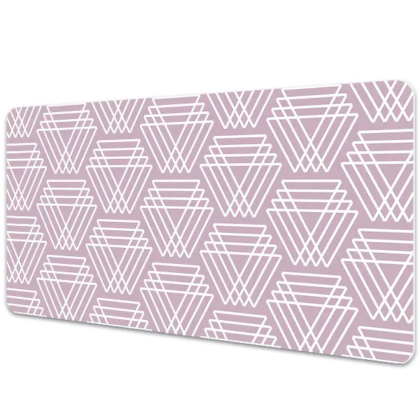 Protectie birou Triunghiuri geometrice roz
