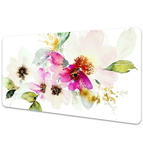 Frunze pictate în roz Desk Pad mare