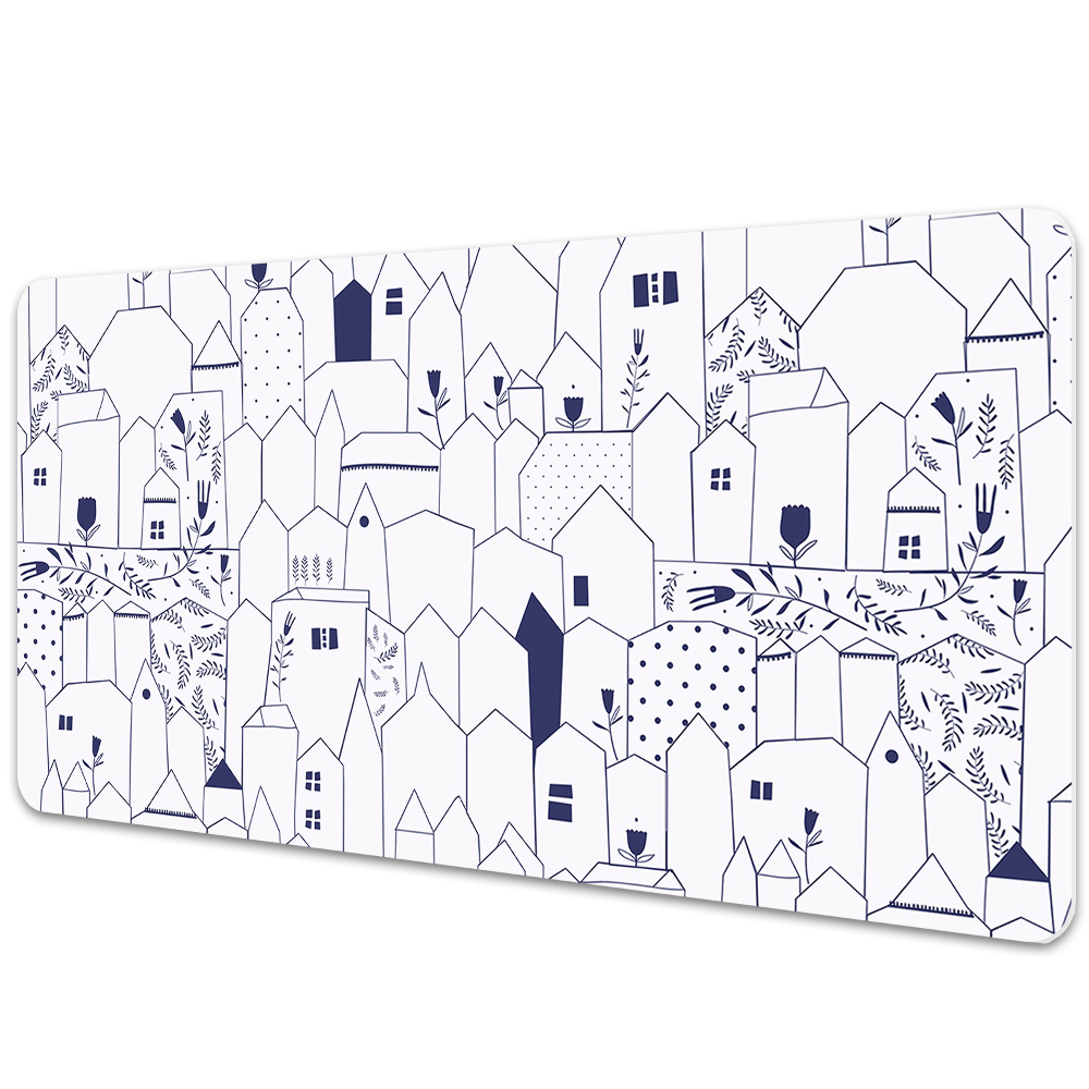 Flori geometrice pictate Suport de birou mare