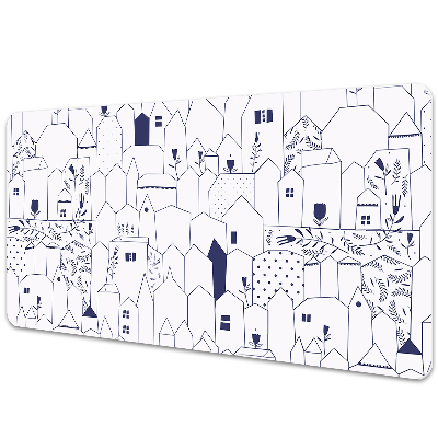 Flori geometrice pictate Suport de birou mare