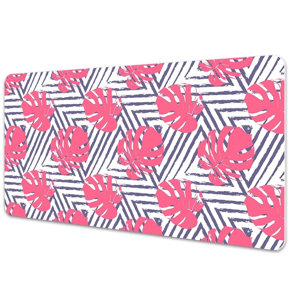 Mapa pentru birou Frunze geometrice roz