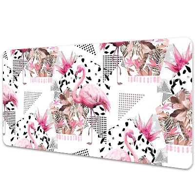 Mapa pentru birou Flamingo pe un fundal geometric