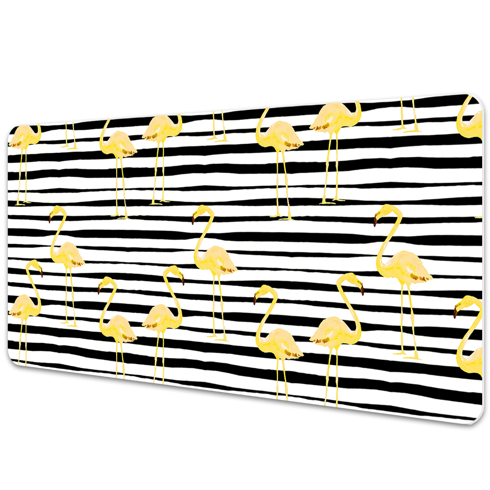 Mapa de birou Flamingi aurii pe un fundal geometric