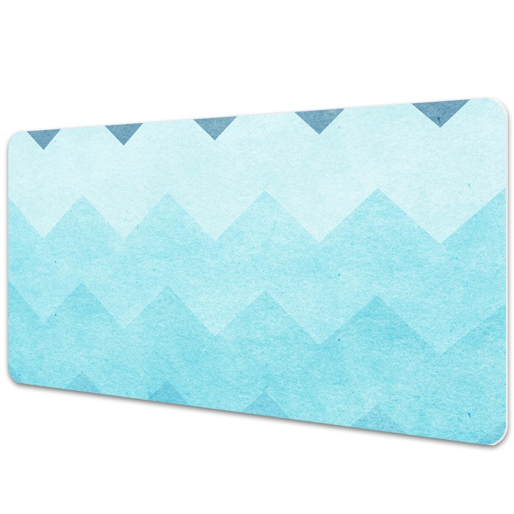 Mapa birou Zig-zaguri geometrice albastre