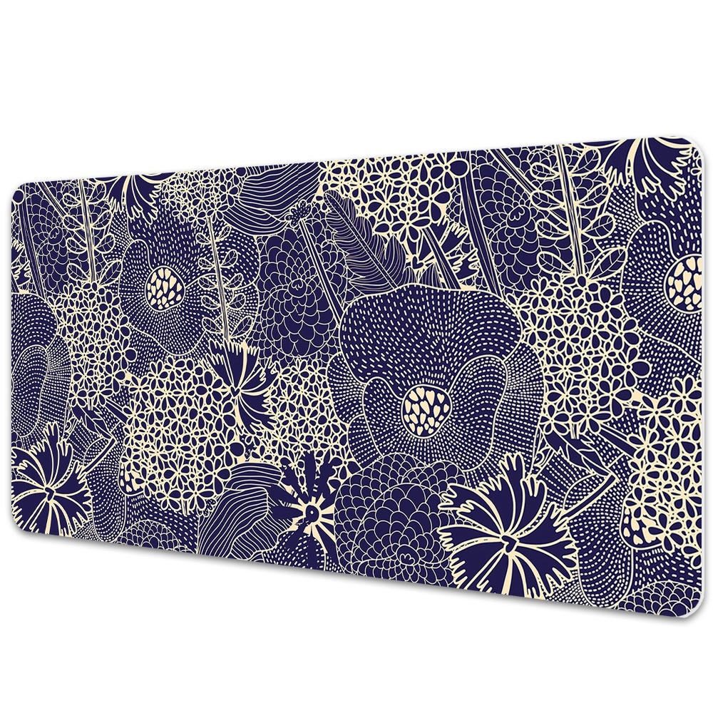 Mapa birou Model floral albastru