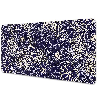 Mapa birou Model floral albastru