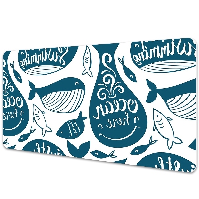 Mapa pentru birou Balene cu o inscripție