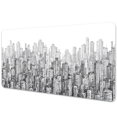 Mapa de birou Orașul alb-negru