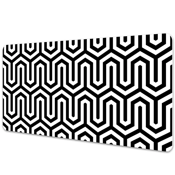 Protectie birou Geometrie alb-negru