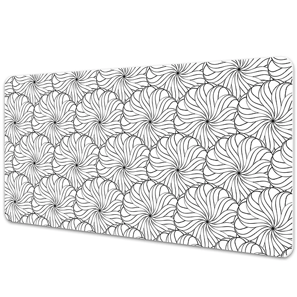 Mapa protectie birou Model floral alb-negru