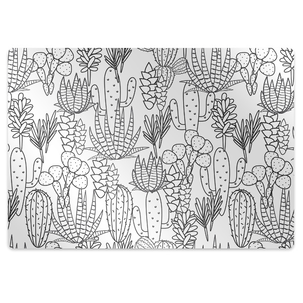 Covoras pentru protectie pardosea Model de cactus