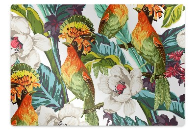 Covoras pentru protectie podea Motivul păsărilor exotice