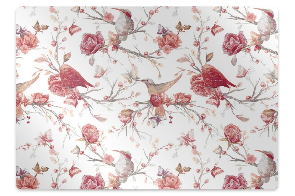 Covoras pentru protectie pardosea Motiv strălucitor al păsărilor