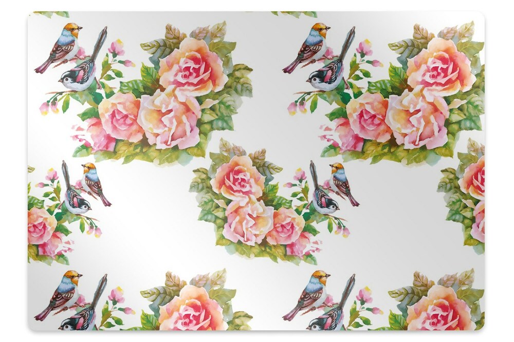 Protectie podea birou motiv de păsări în pădure