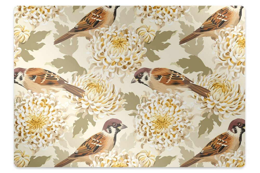 Covoras protectie pardoseala Motiv de pasăre aurie